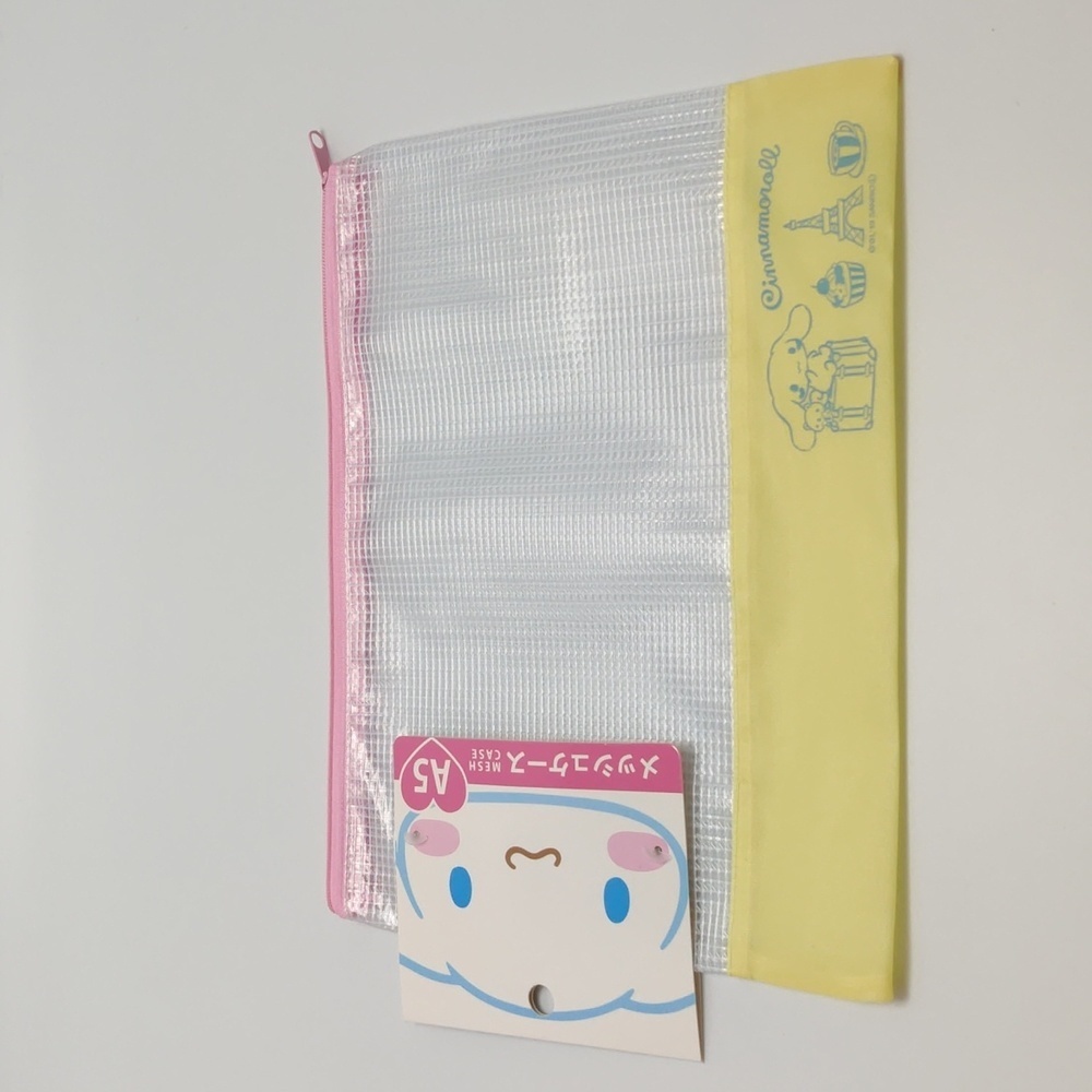 Sanrio Cinnamoroll A5 Mesh Zippered Pouch